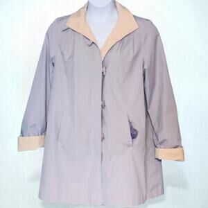 Vintage 80s Mulberry Street Purple Parka Coat 11/12 Hood Toggle Old Money Preppy